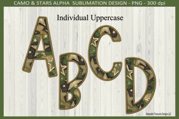 Camo Stars Faux Embroidery Alphabet: A Seasonal Design Review