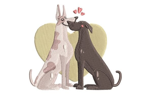 Great Danes in Love Embroidery: A Designer Review