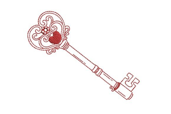 Ornate Heart Key Embroidery: A Designer's Review