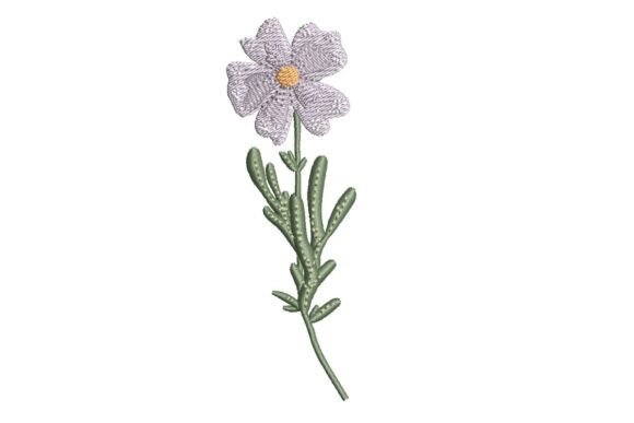 Single Wildflower Embroidery: A Delicate Touch for Craft Fair Favorites